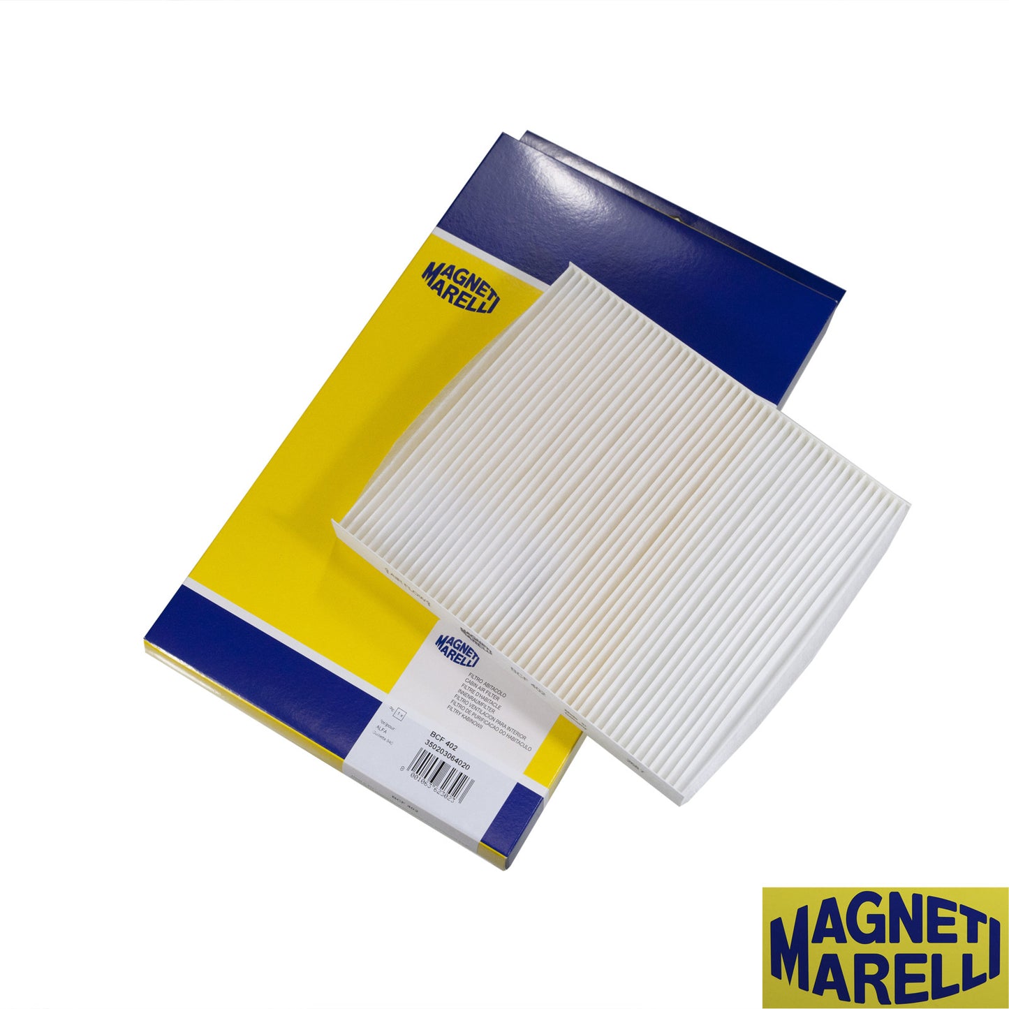 Filtr powietrza wnętrza Filtr przeciwpyłkowy L=230 B=200 H=20 mm Magneti Marelli