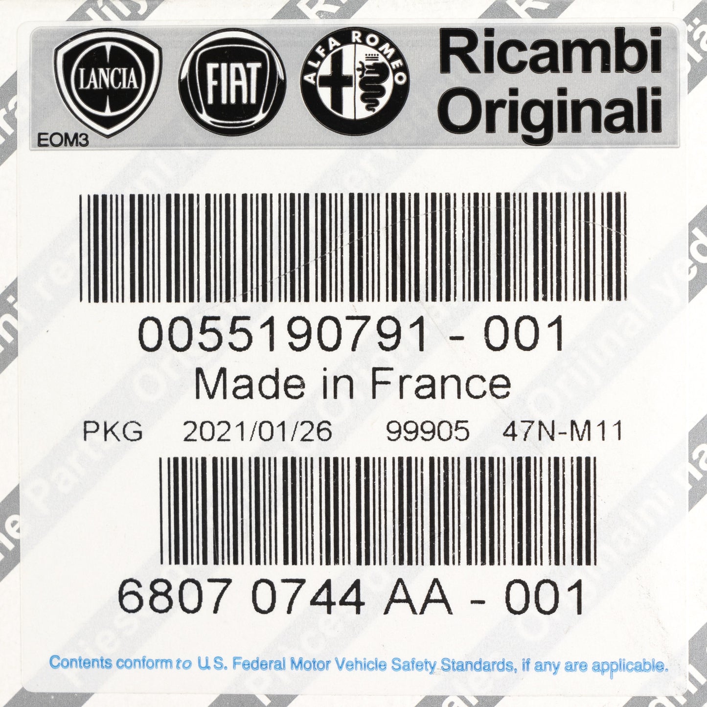 Czujnik temperatury płynu chłodzącego OE 55190791