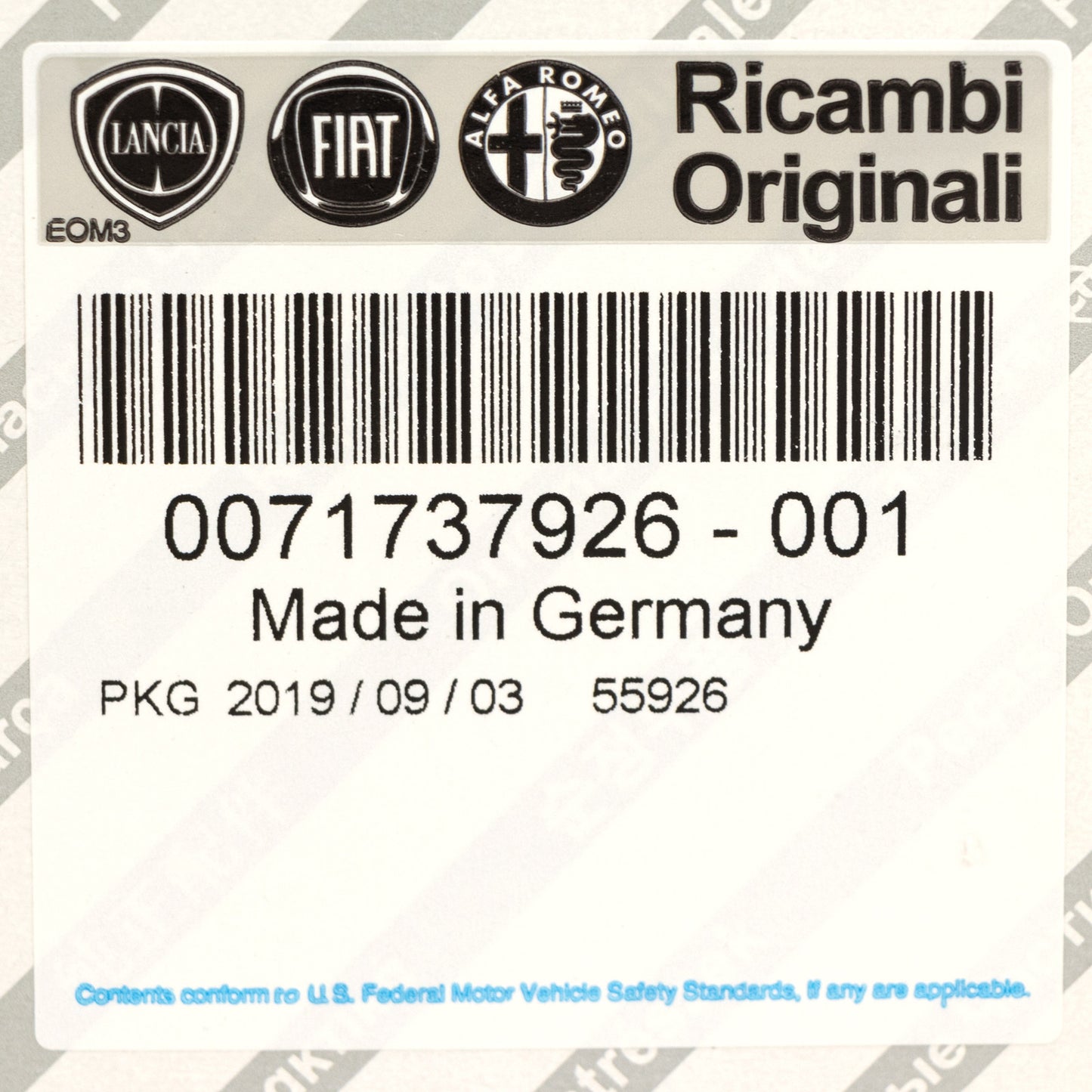 Wkład filtra oleju oryginalny Fiat System Man Original