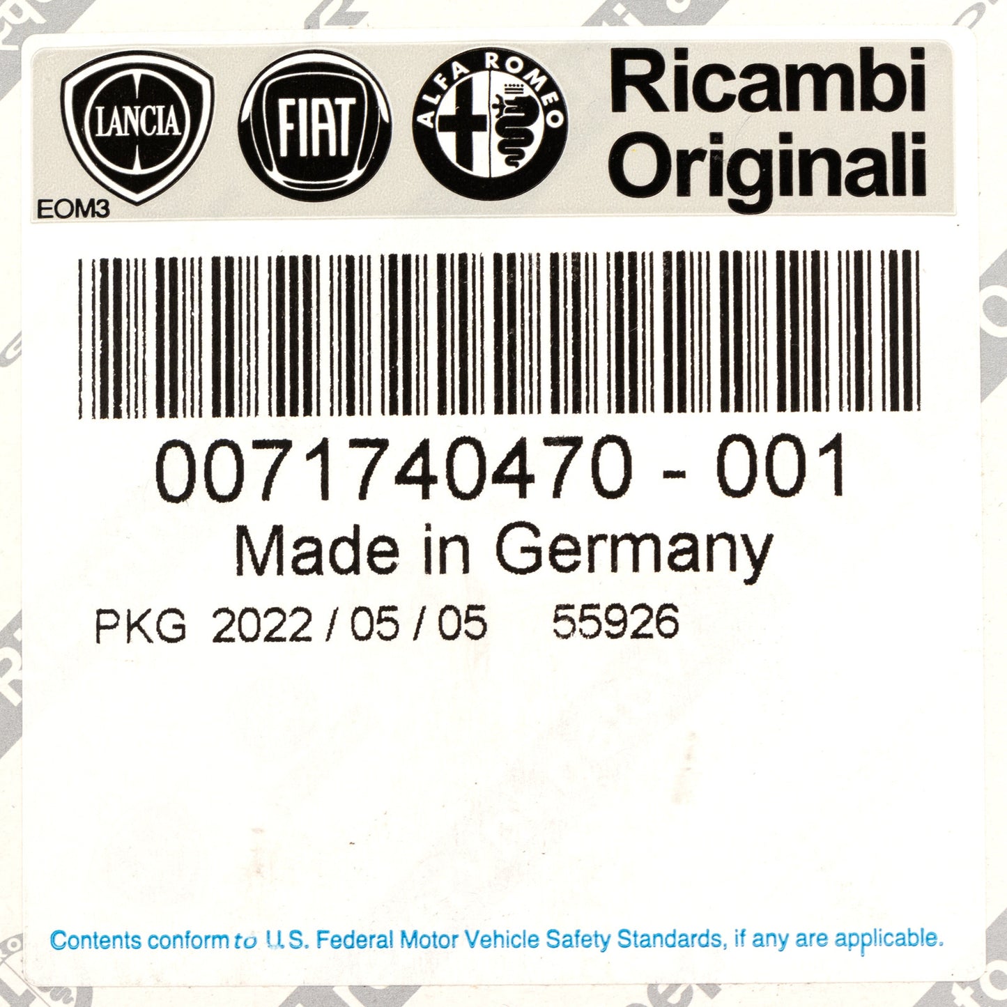 Wkład filtra oleju oryginalny Fiat Original