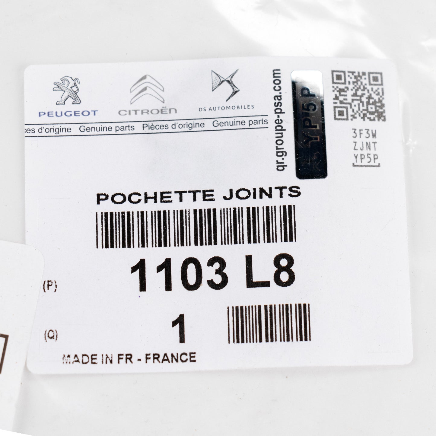 Zestaw uszczelek obudowy filtra oleju Oryginalny PSA 1103L8