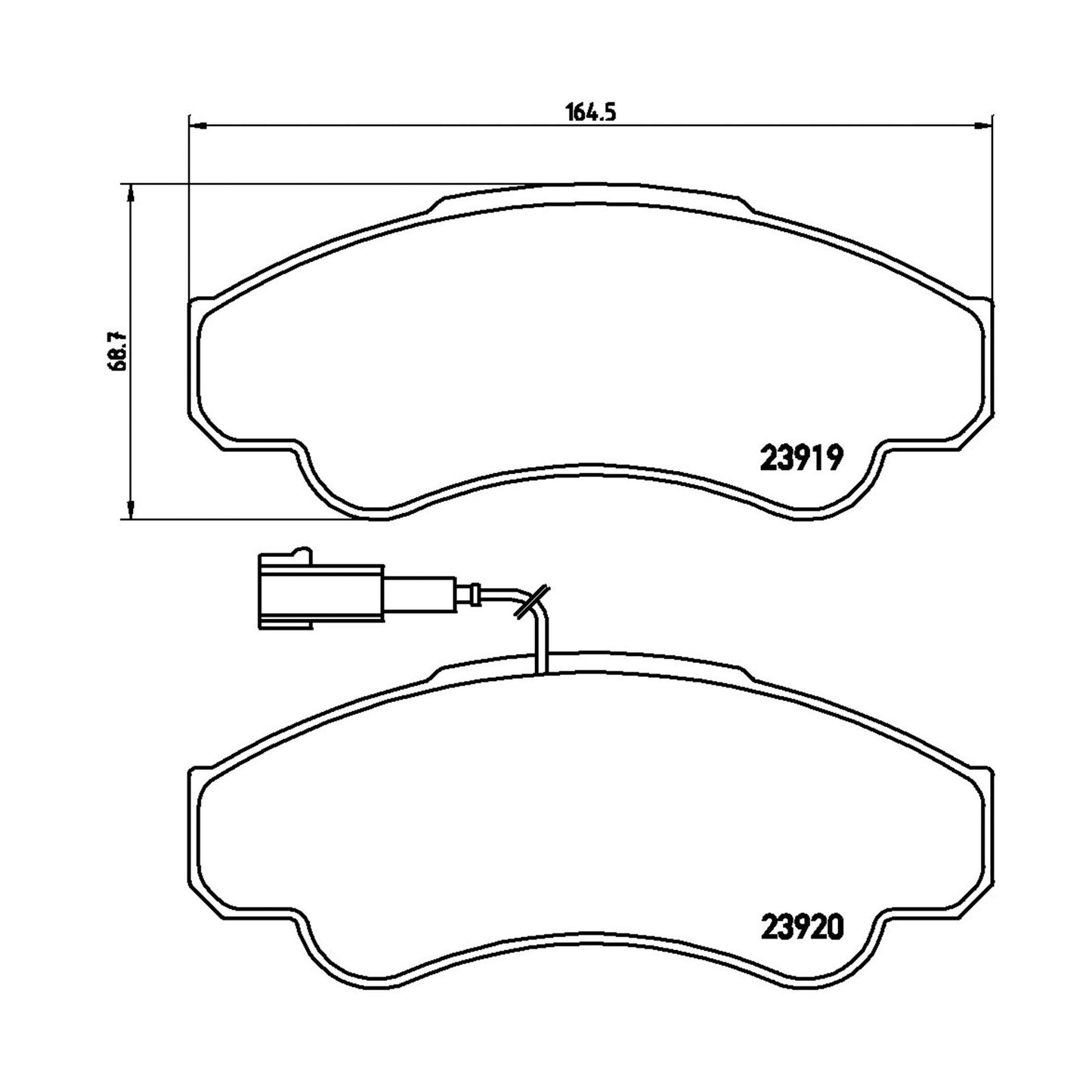 Klocki hamulcowe przednie z akcesoriami Brembo