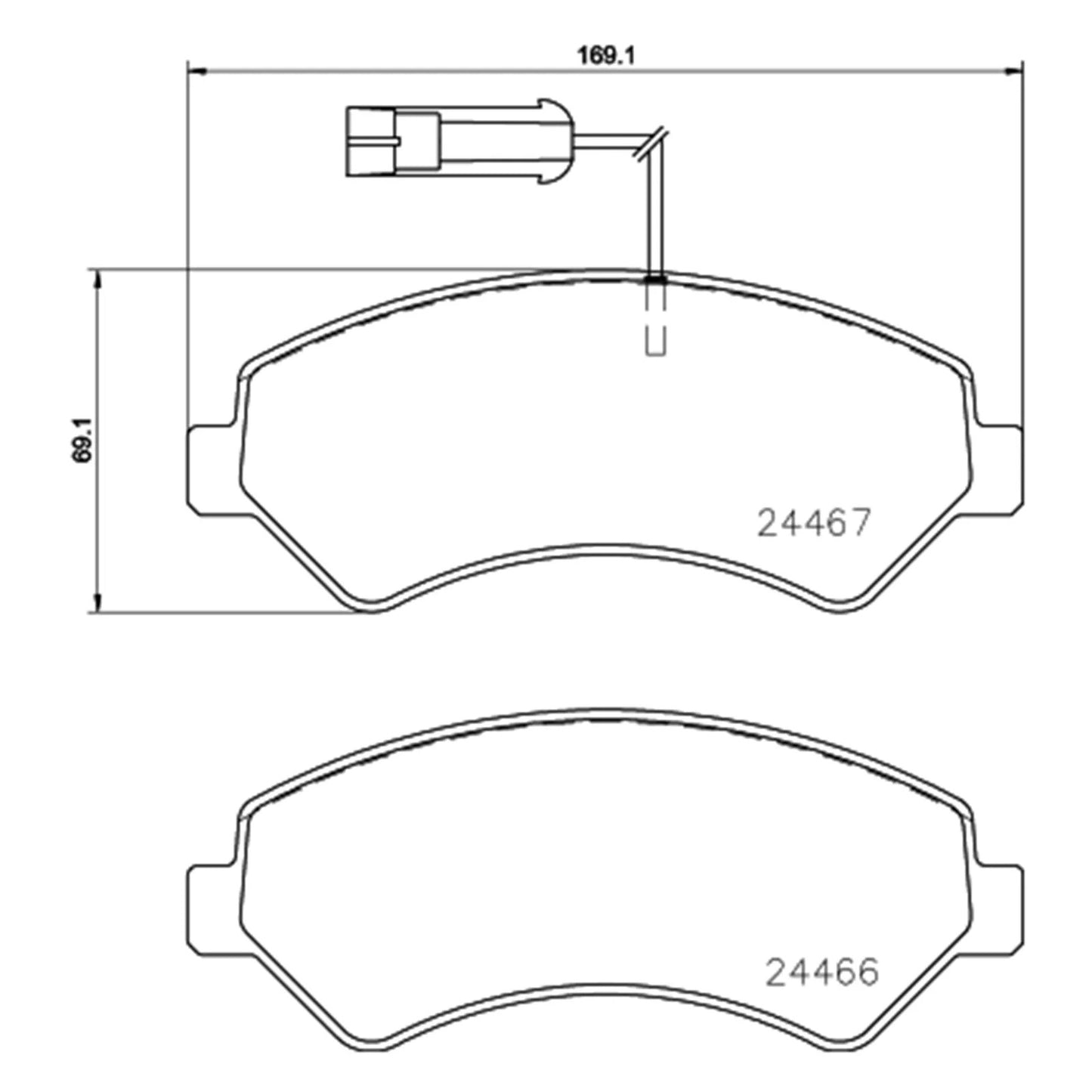 Klocki hamulcowe przednie z akcesoriami Brembo