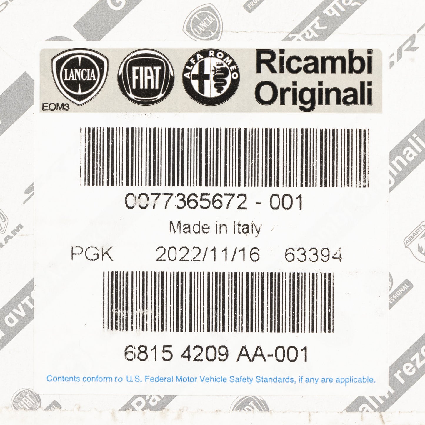 Klocki hamulcowe OE przednie Hamulec Brembo 77365672 Oryginalne