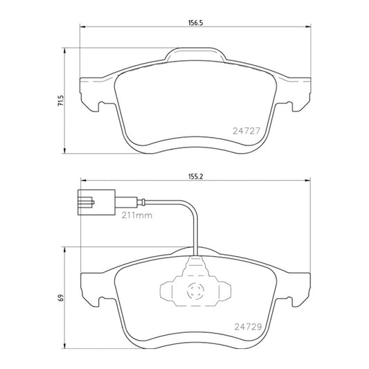 Przednie klocki hamulcowe Brembo