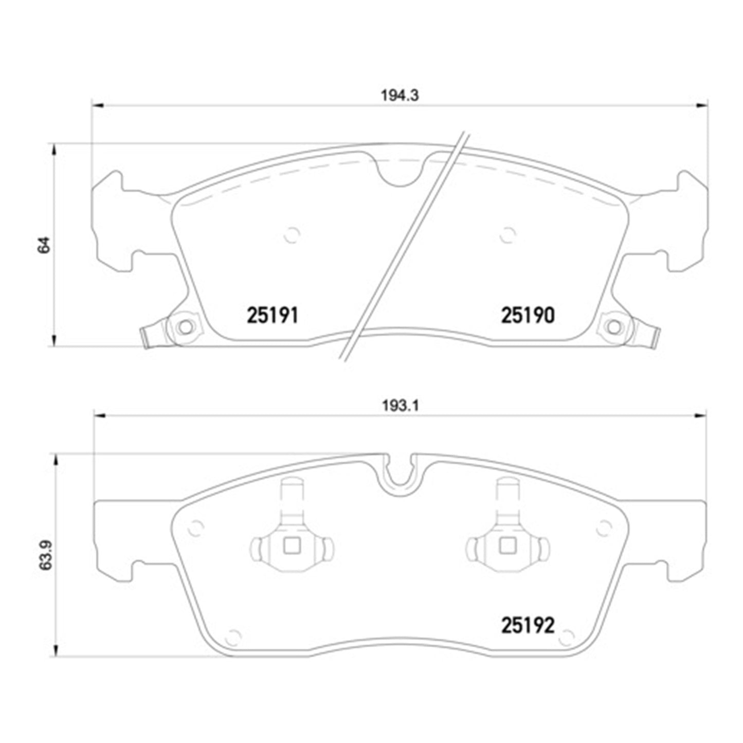 Przednie klocki hamulcowe Brembo