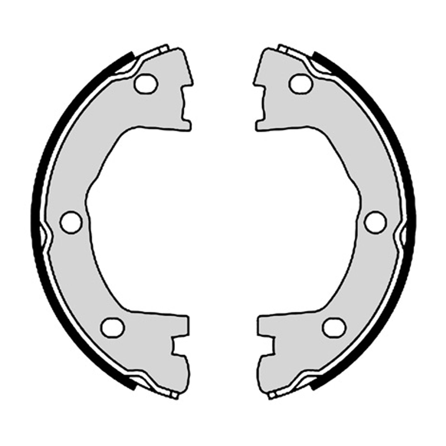 Zestaw szczęk hamulcowych tylnych Brembo