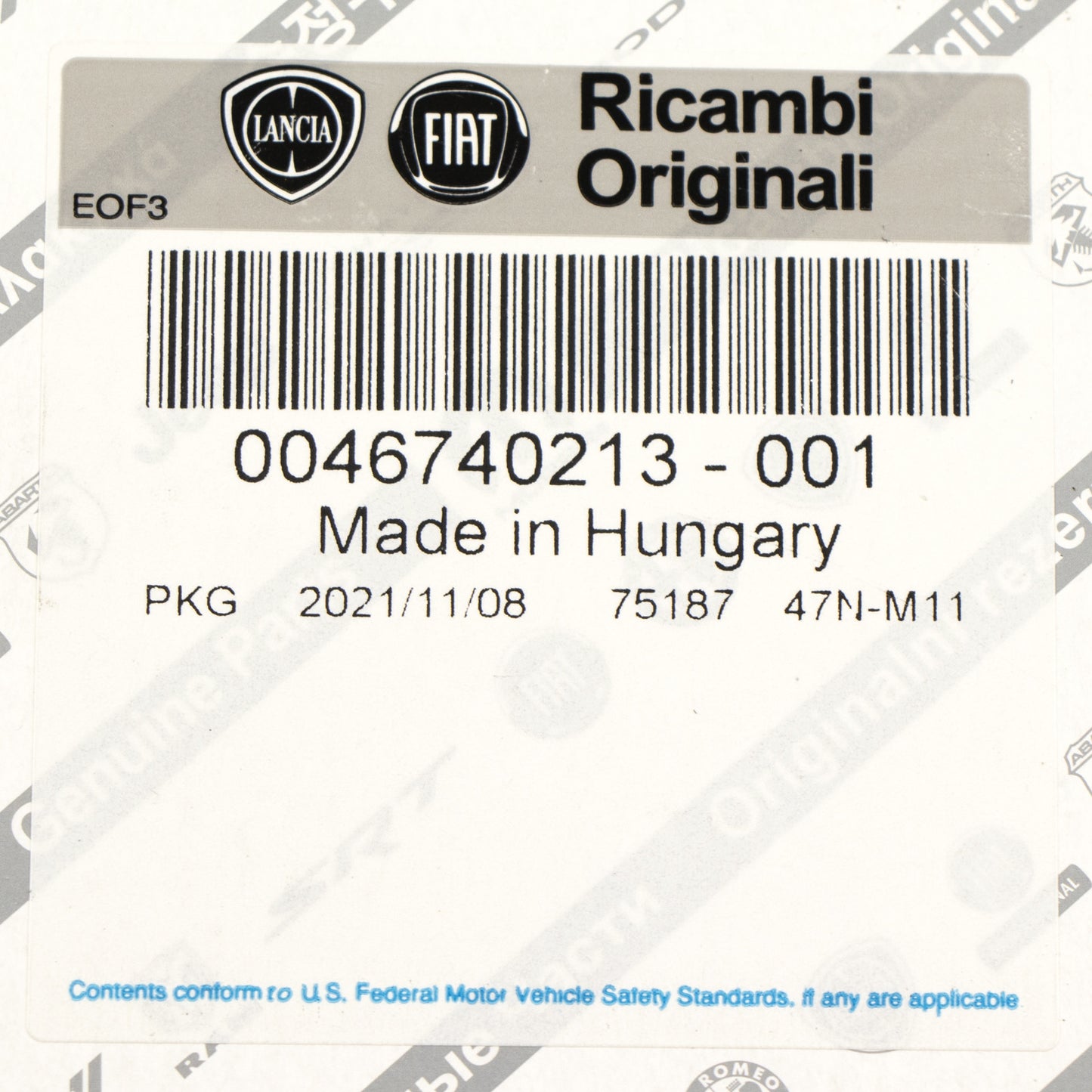 Czujnik ABS prędkości obrotowej koła przedniego prawego L=1265 mm