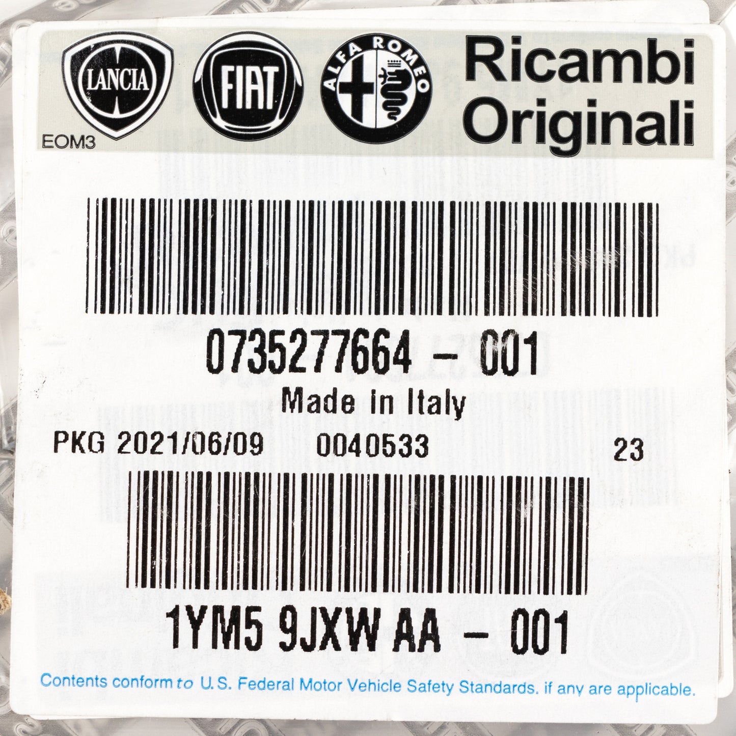Dysza spryskiwacza szyby czarna OE735277664
