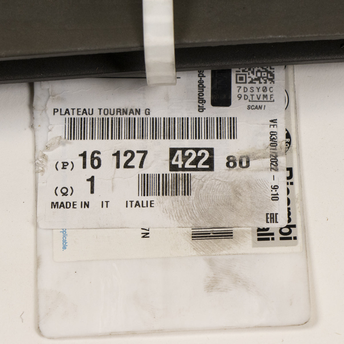 Podstawa obrotowa lewego fotela kierowcy Citroën Jumper 1612742280