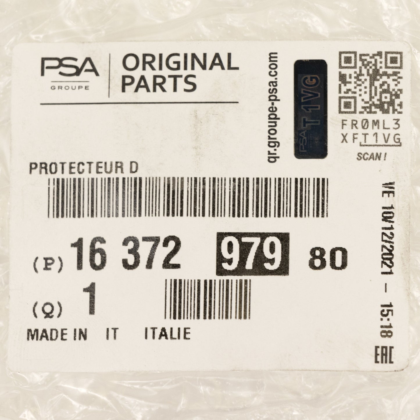 Listwa ochronna drzwi prawa PSA OE 1637297980