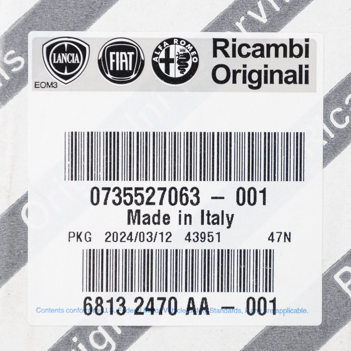 Centralna kratka nawiewu Fiat 500 735527063