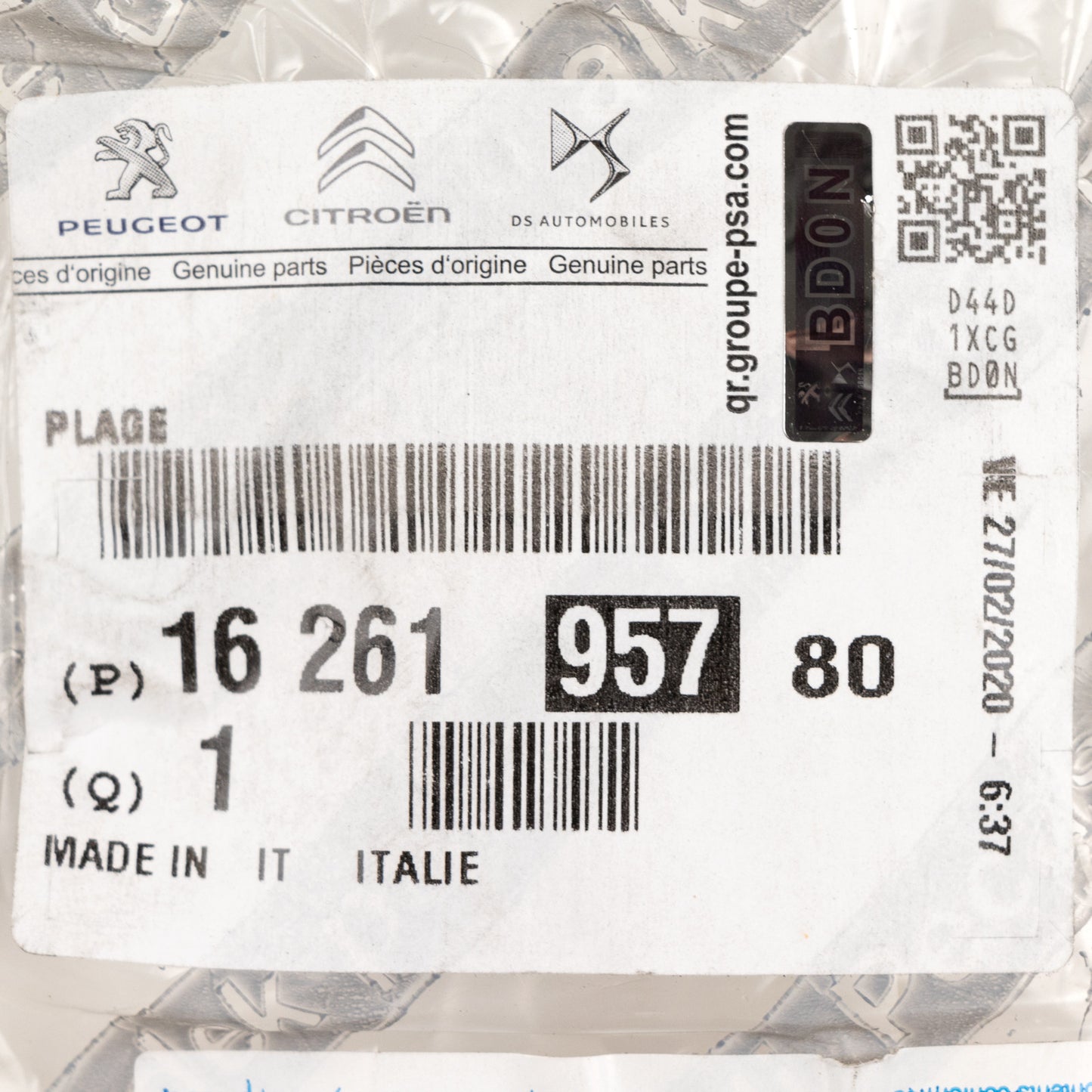 Uchwyt przedniego zderzaka lewego PSA OE 1626195780