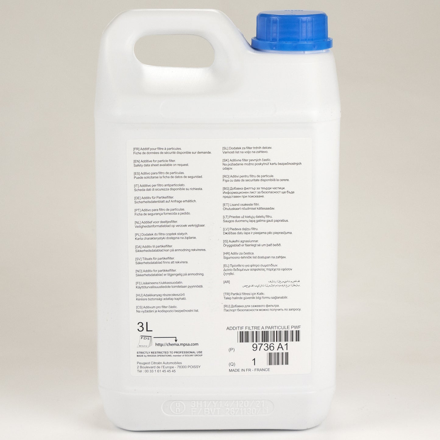 Oryginalny dodatek do filtra cząstek stałych Eolys Powerflex 3 litry 9736A1