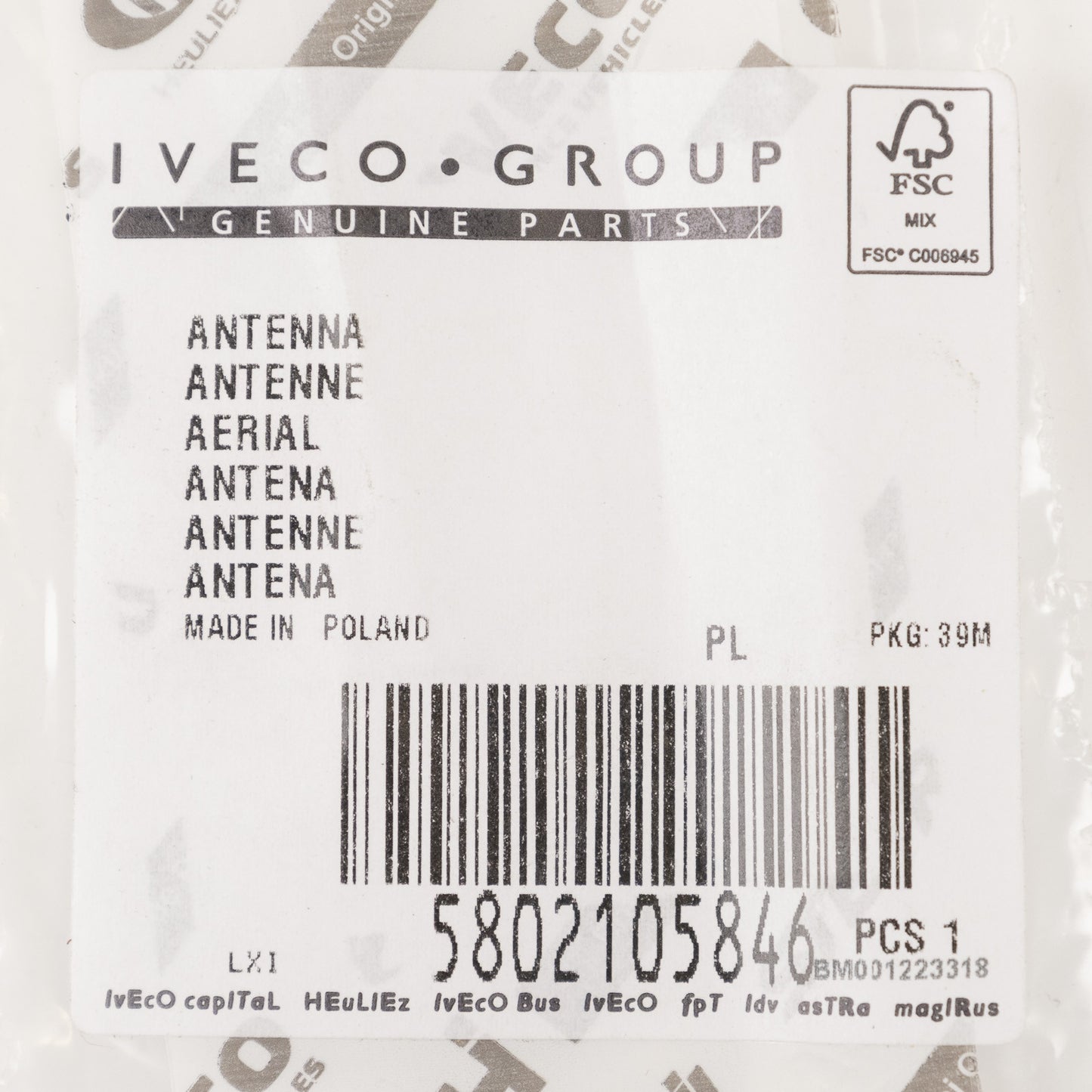 Antena Iveco OE 5802105846