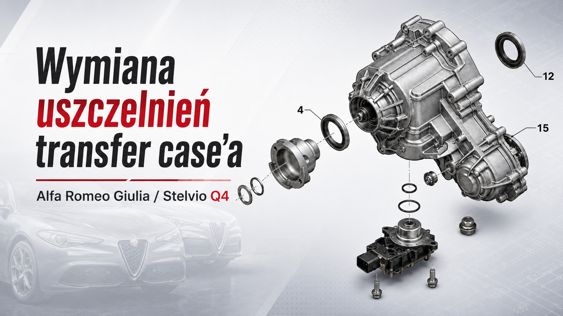 Wymiana uszczelnień skrzynki rozdzielczej w Alfa Romeo Giulia i Stelvio Q4