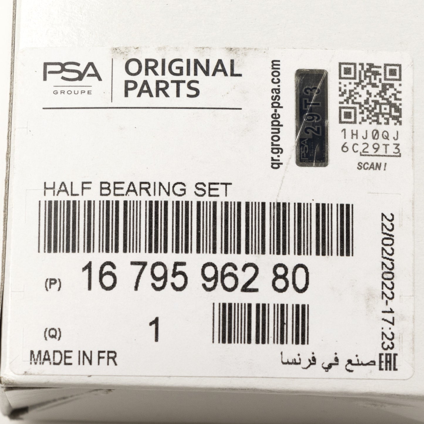 Łożysko korbowodu PSA OE 1679596280