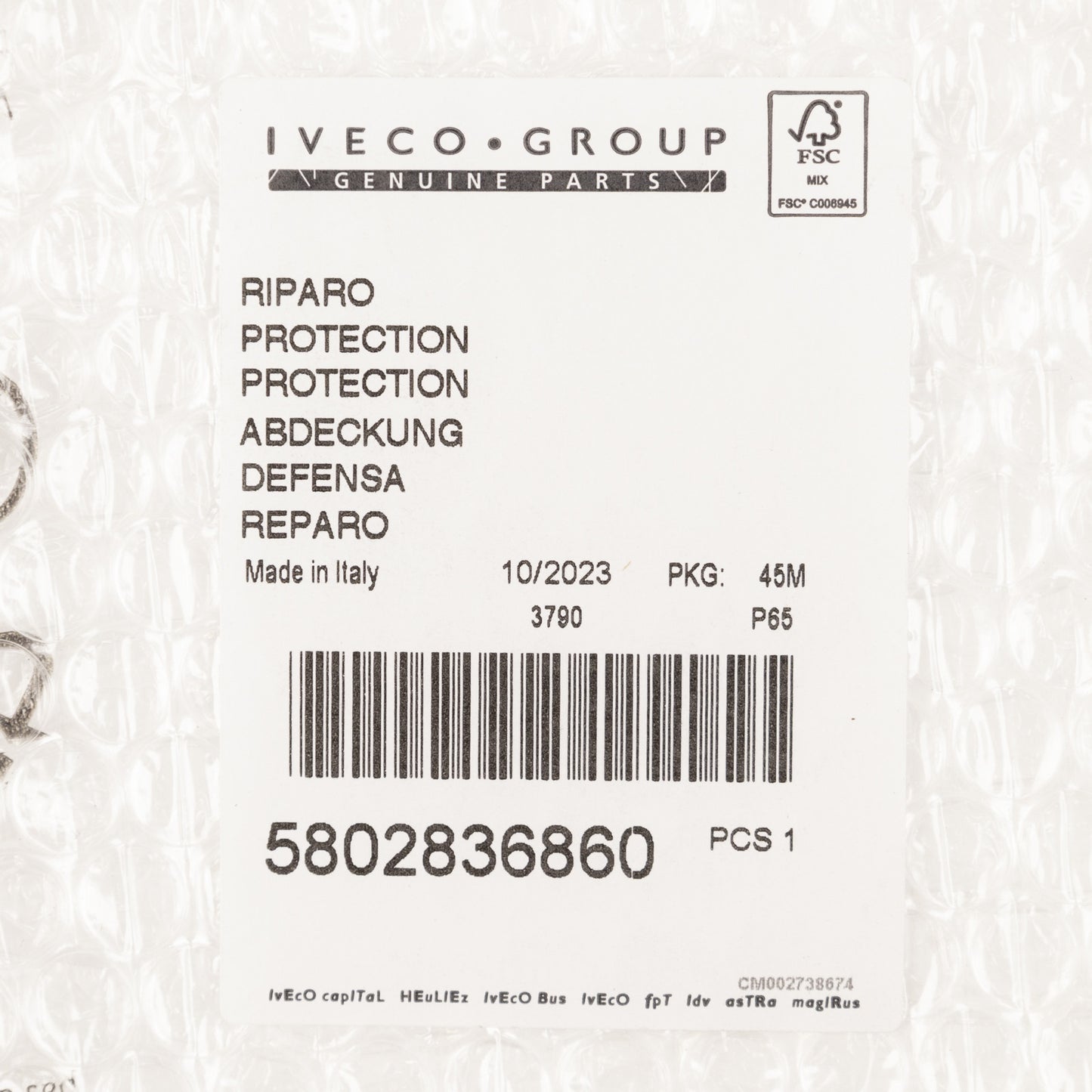 Osłona paska zębatego Iveco OE 5802379206