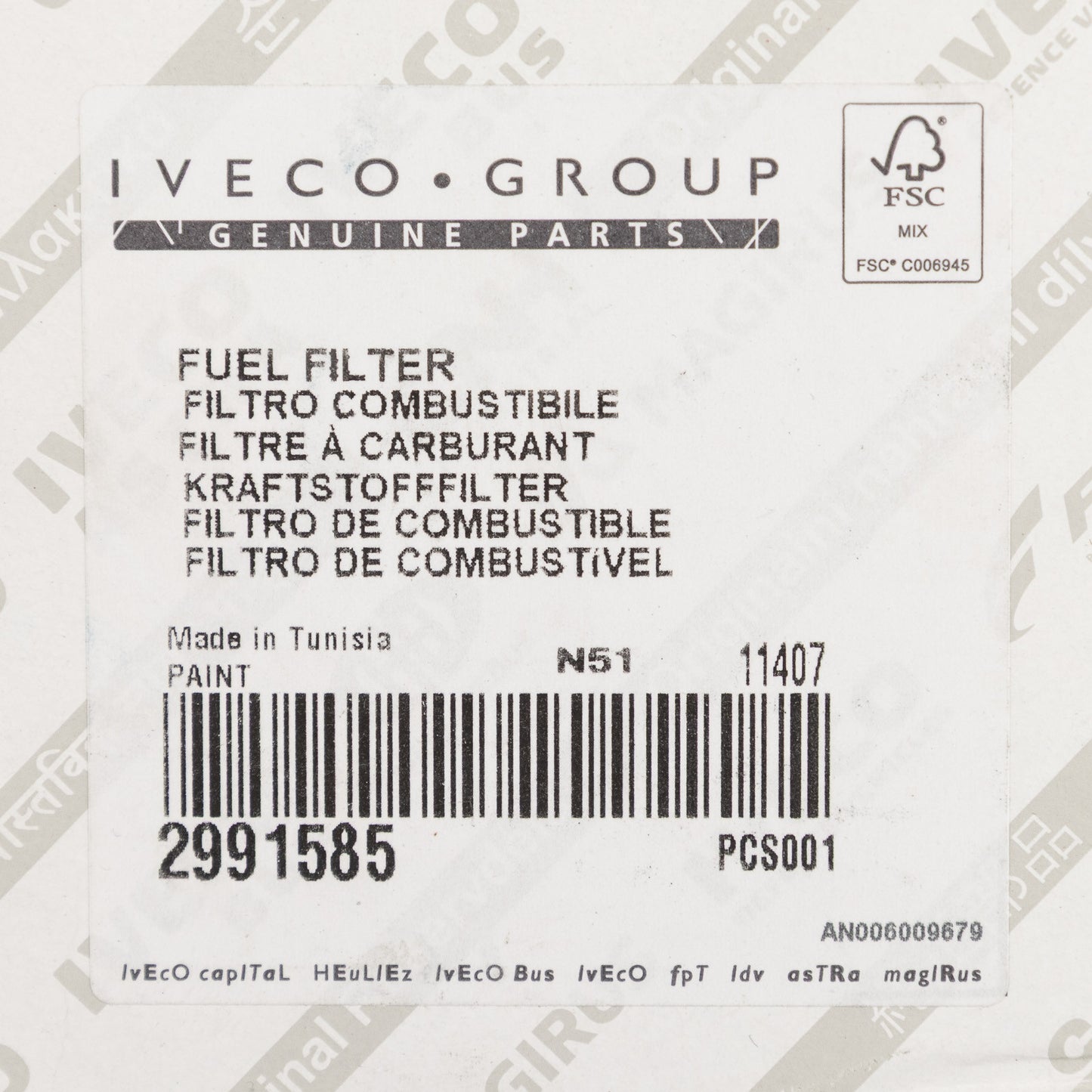 Filtr paliwa Iveco OE2991585