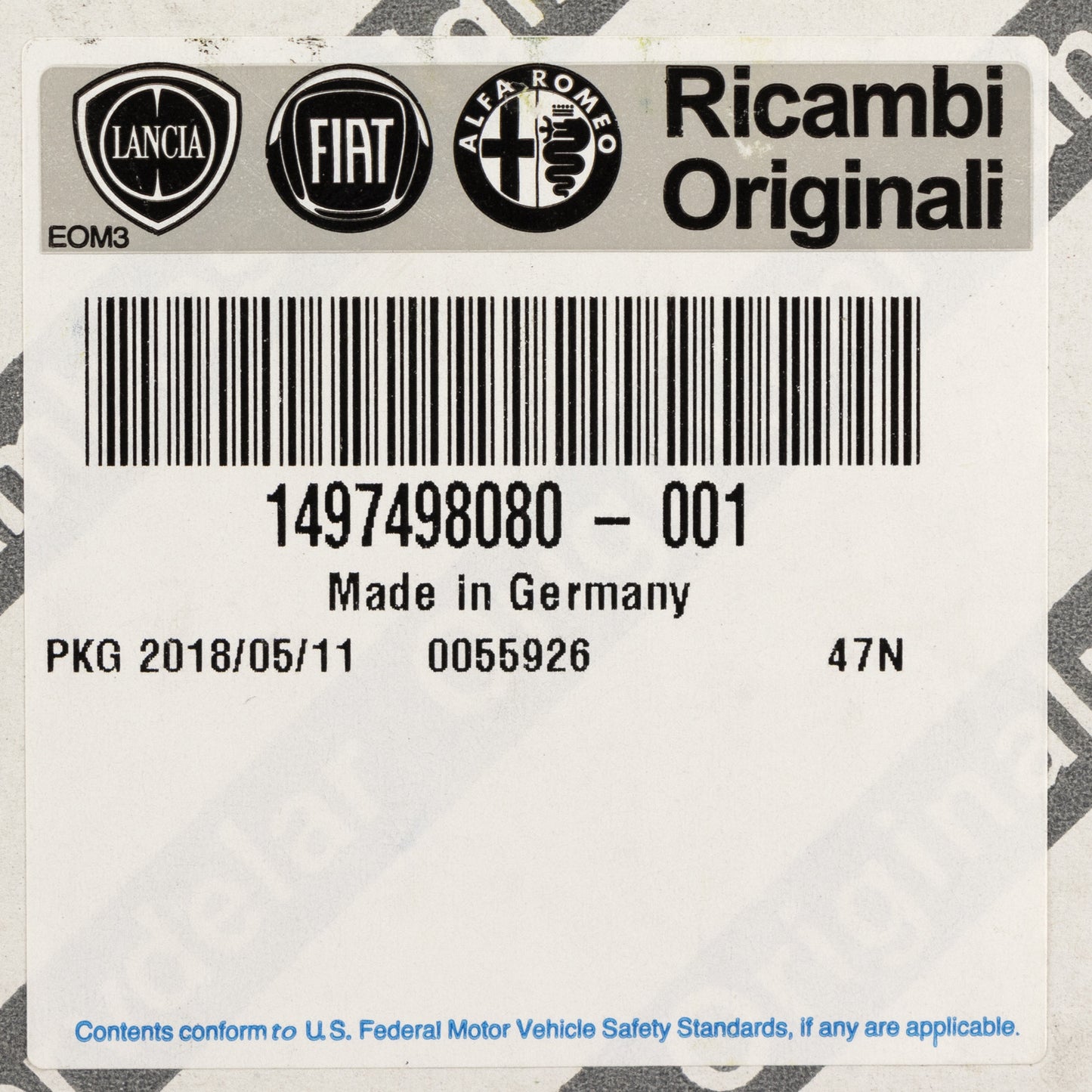 Filtr powietrza wnętrza z węglem aktywnym OE 1497498080