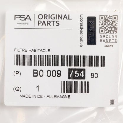 Filtr kabinowy PSA OE B000975480