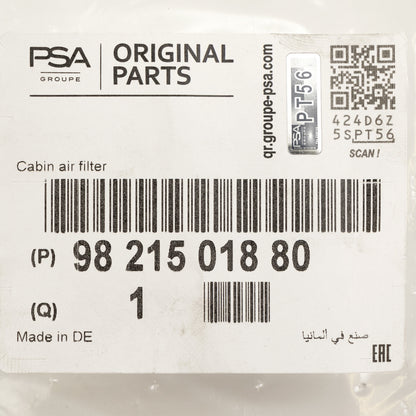 Filtr kabinowy PSA OE 9821501880