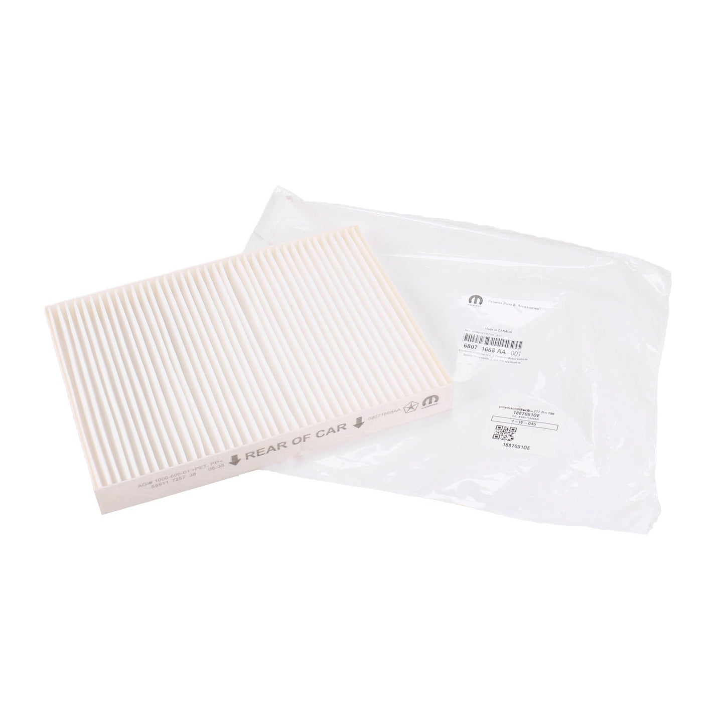 Filtr kabinowy L=277 B=198 H=30 mm Oryginalny