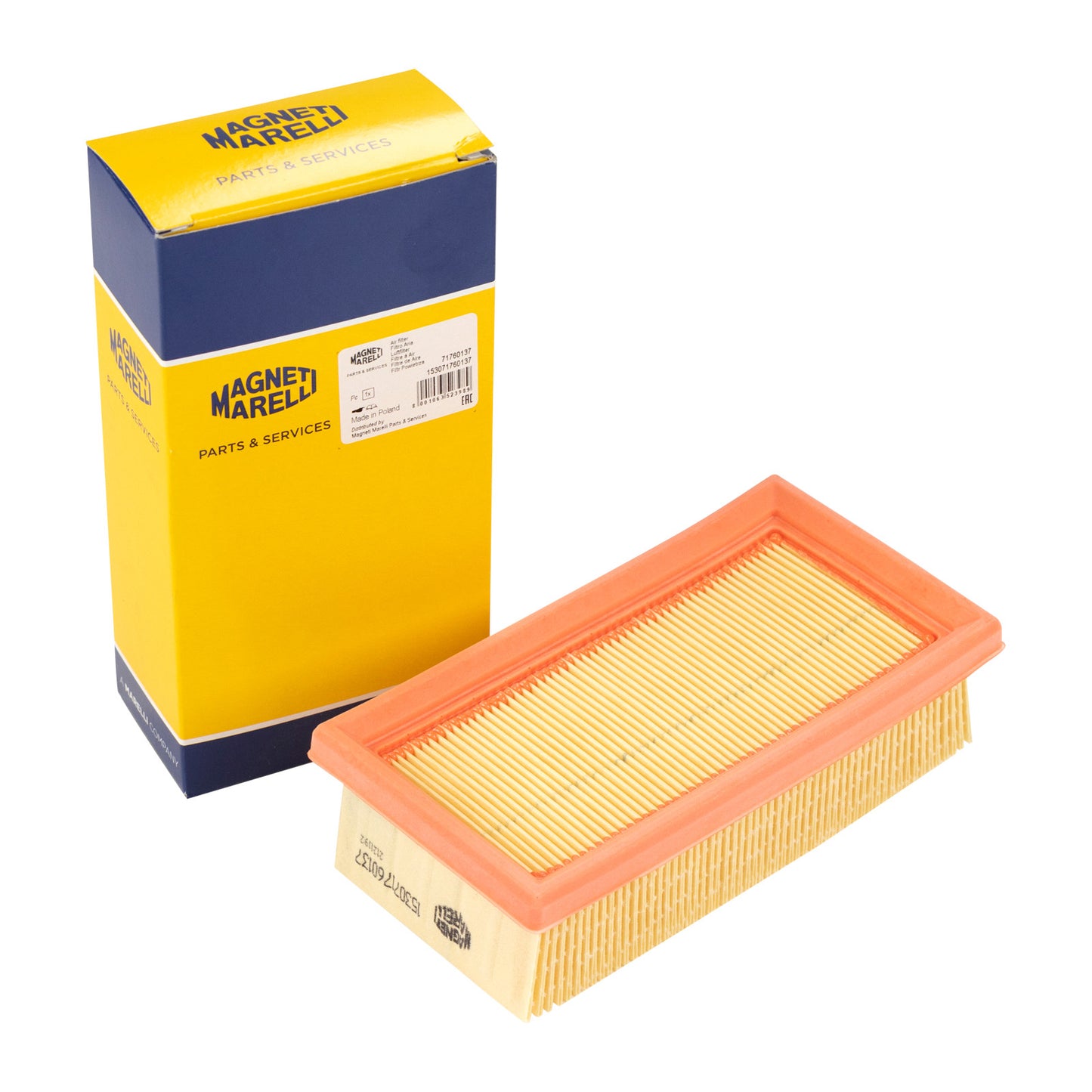Wkład filtra powietrza prostokątny Magneti Marelli H=47 mm D1:176 mm D2: 90 mm