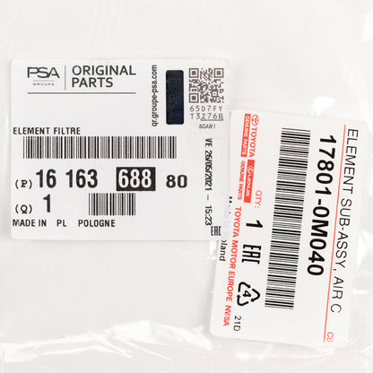 Wkład filtra powietrza PSA OE 1616368880