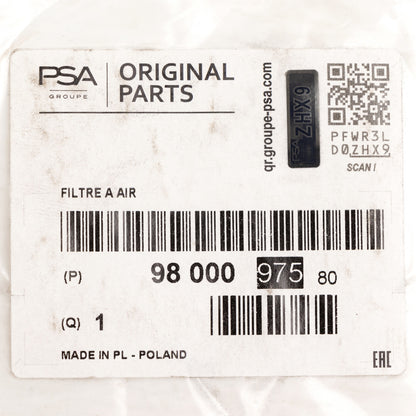 Wkład filtra powietrza PSA OE 9800097580