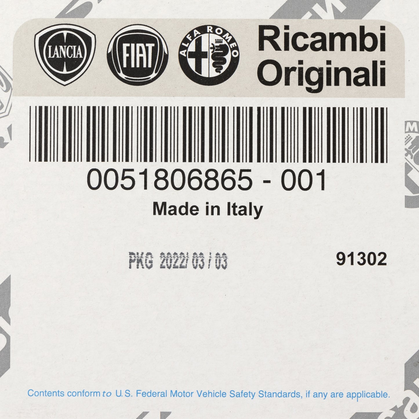 Wkład filtra powietrza Fiat Original 51806865