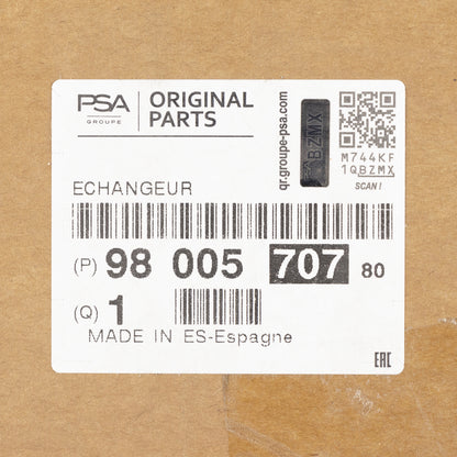Chłodnica, recyrkulacja spalin, moduł EGR PSA OE 9800570780