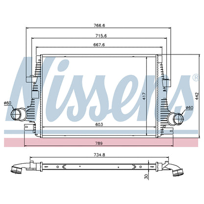 Chłodnica powietrza doładowującego 603-417-30 mm