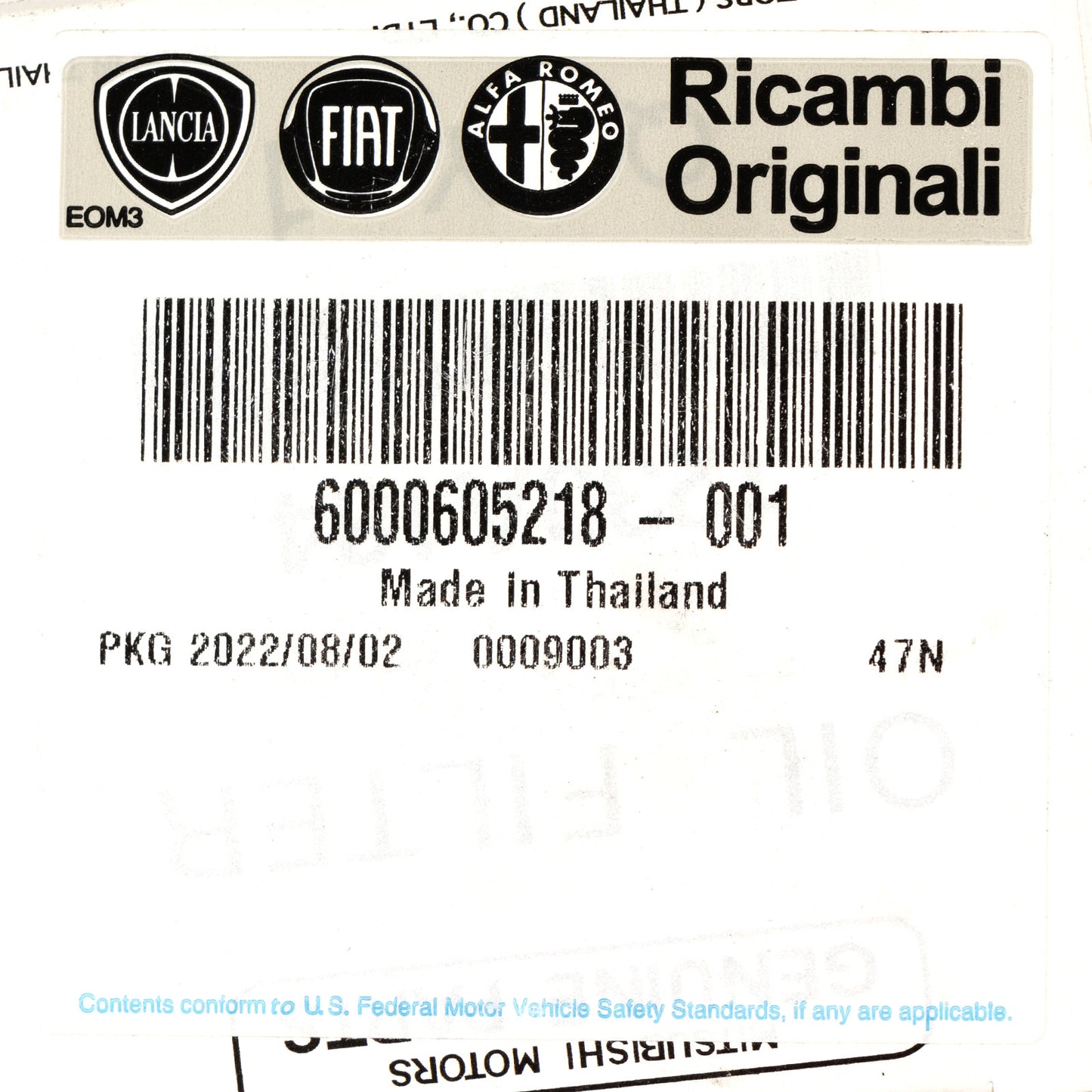 Filtr oleju oryginalny M20 x 1,5 D=66 mm H=87 mm Oryginalny