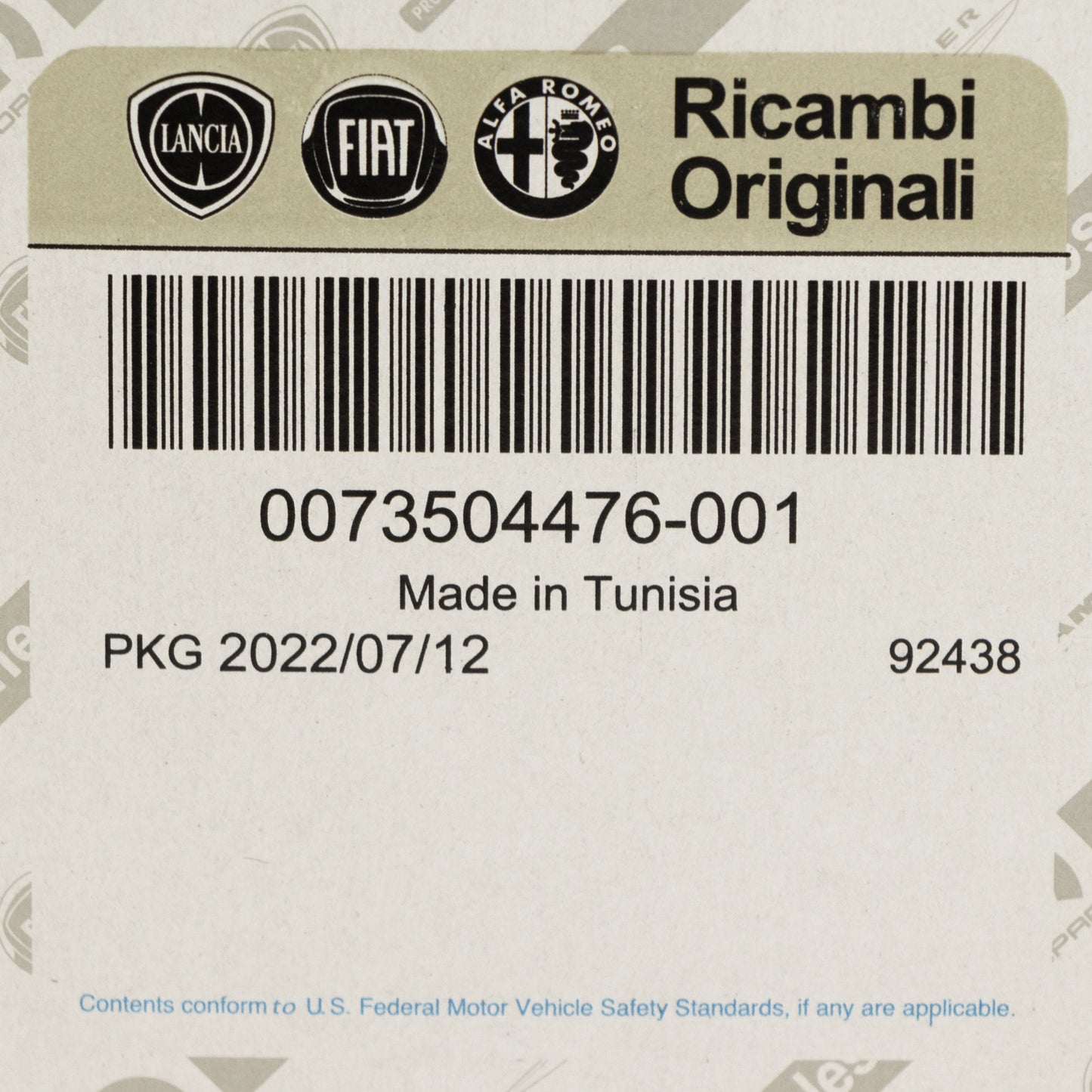 Filtr oleju OE 73504476