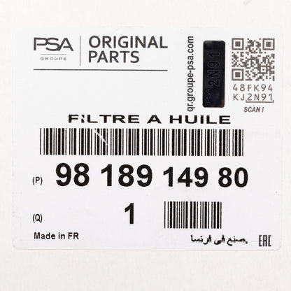 Filtr oleju PSA OE 9818914980