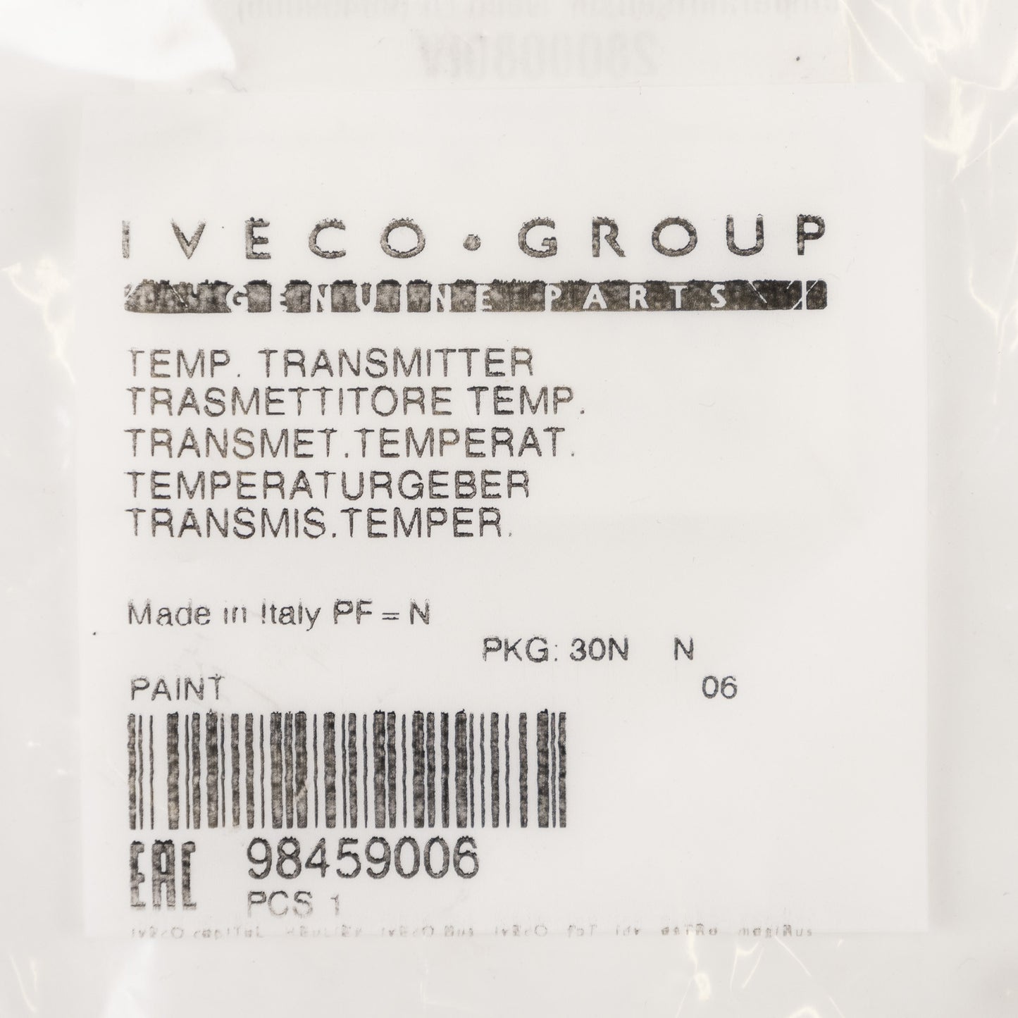 Czujnik temperatury Iveco OE98459006