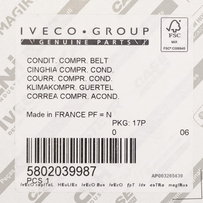 PAS ELASTYCZNY 4K903 Iveco OE5802039987