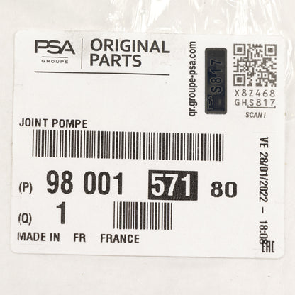 Uszczelka, pompa podciśnieniowa PSA OE 9800157180