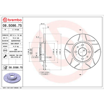 Przednia tarcza hamulcowa Brembo Xtra Line