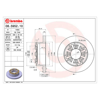 Tylne tarcze hamulcowe Brembo