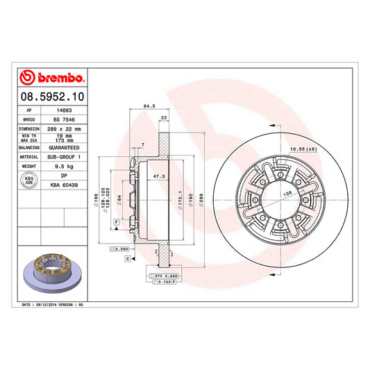 Tylne tarcze hamulcowe Brembo