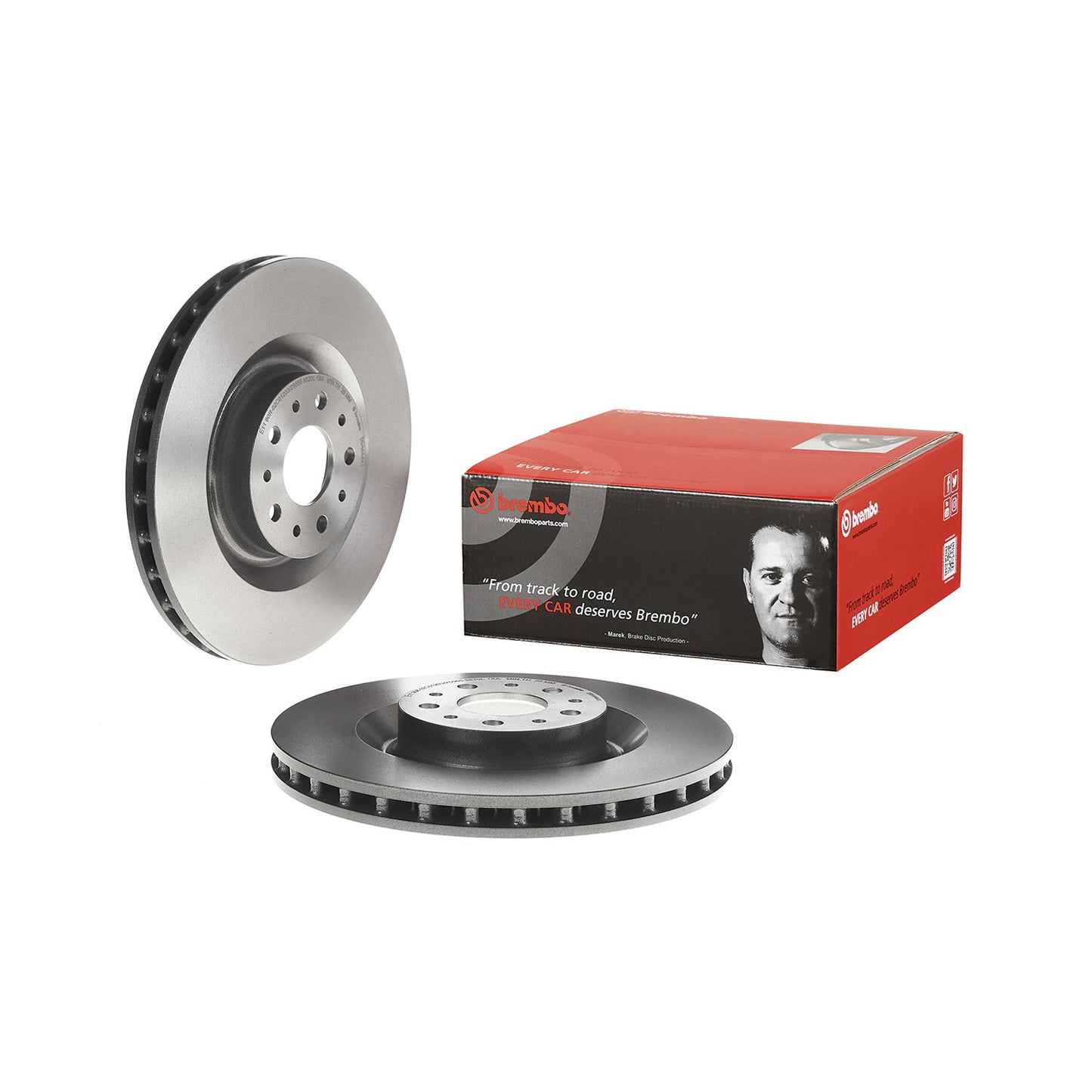 Tarcze hamulcowe przednie powlekane, wentylowane wewnętrznie Brembo 305 Ø D=28  mm