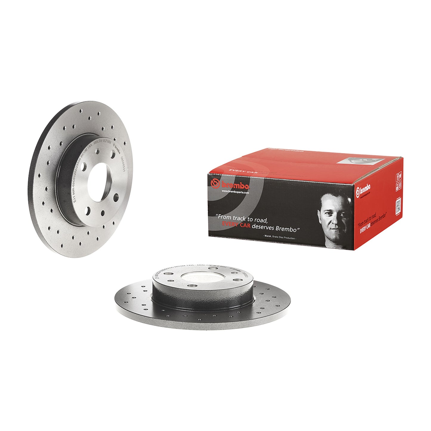 Tylna tarcza hamulcowa pełna Brembo Ø 240 mm D= 11 mm
