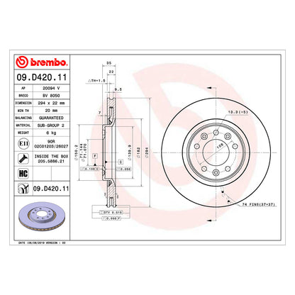 Tarcza hamulcowa tylna Brembo