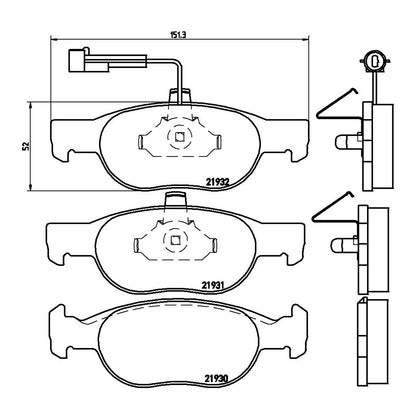 Przednie klocki hamulcowe Brembo