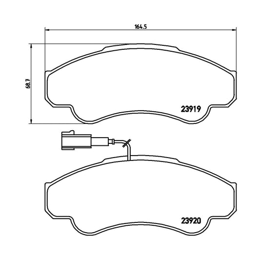Klocki hamulcowe przednie z akcesoriami Brembo