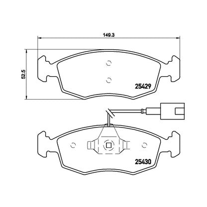 Klocki hamulcowe przednie wraz z 2x czujnikami zużycia Brembo