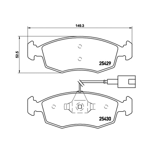 Klocki hamulcowe przednie wraz z 2x czujnikami zużycia Brembo