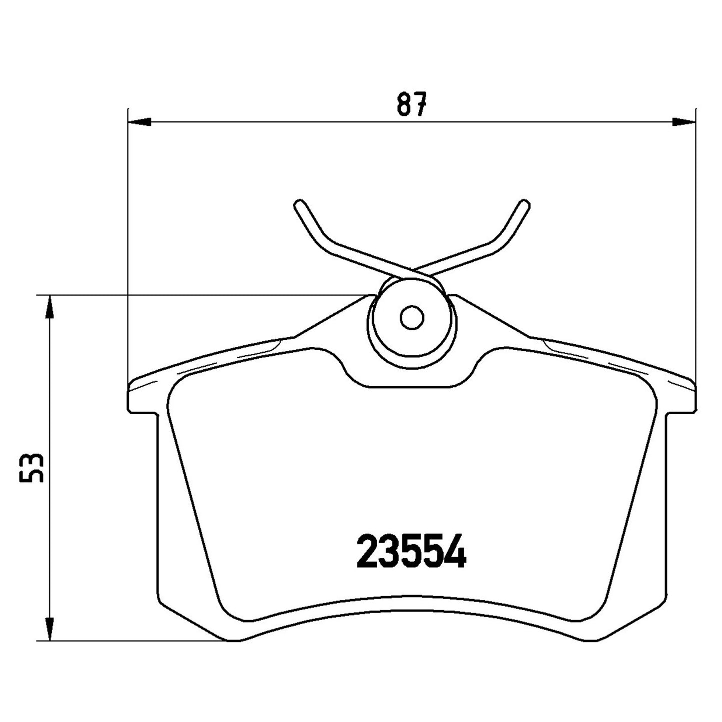 Klocki hamulcowe tylne bez styku ostrzegawczego Brembo